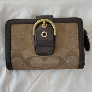 Coach Brown Textured Wallet